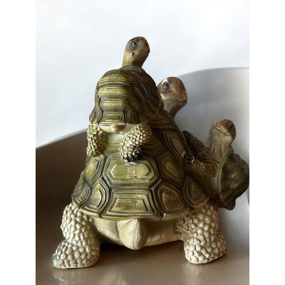 Mother Turtle Figurine With Babies Realistic Resin Sculpture For Home Décor - Picture 3 of 8